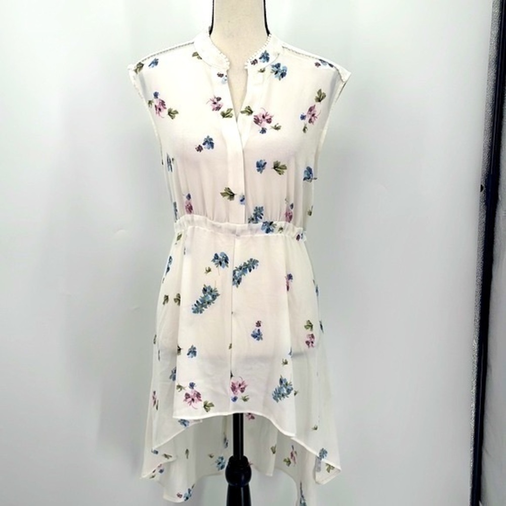 UEC Vince Camuto floral faux wrap sleeveless dress medium